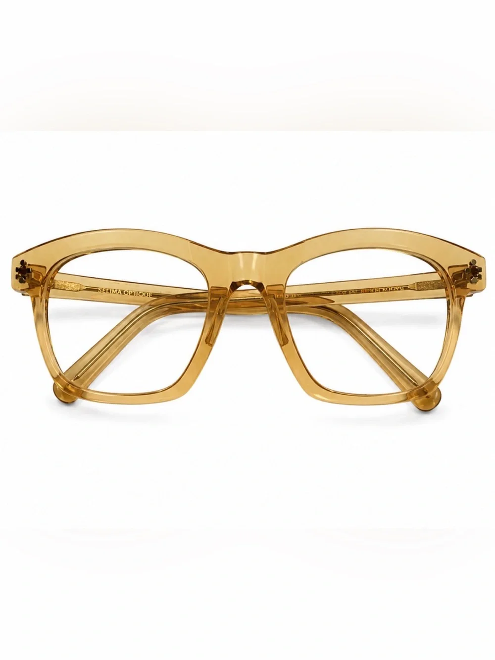 Selima Optique Anthony 45 Eyeglasses Honey Amber Made in France